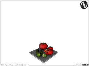 Sims 4 — Tyler Tomato Cucumber Plate by ArtVitalex — Outdoor And Garden Collection | All rights reserved | Belong to 2021