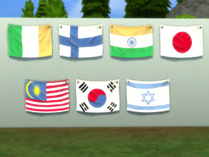 Sims 4 — [necroNomadic] Country Flags 3 by necrogypsy — Flags of Europe, Asia, and the Middle East