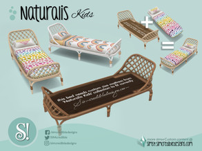 Sims 4 — Naturalis kids bed frame by SIMcredible! — by SIMcredibledesigns.com available at TSR 3 colors variations