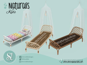 Sims 4 — Naturalis kids bed frame sheer canopy low by SIMcredible! — by SIMcredibledesigns.com available at TSR 3 colors
