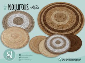 Sims 4 — Naturalis Jute round Rug by SIMcredible! — by SIMcredibledesigns.com available at TSR 7 colors variations