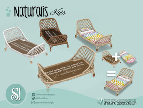 Sims 4 — Naturalis Toddler bed frame by SIMcredible! — by SIMcredibledesigns.com available at TSR 3 colors variations