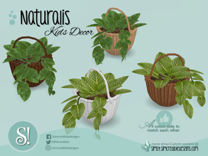 Sims 4 — Naturalis kids plant basket by SIMcredible! — by SIMcredibledesigns.com available at TSR 4 colors + variations