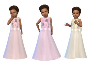 Sims 4 — KeyCamz Toddler Dress 0429 by ErinAOK — Toddler Formal/Party Dress 9 Swatches