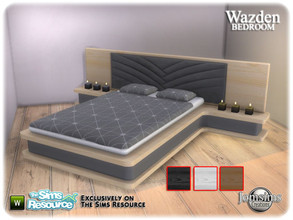 Sims 4 — Wazden bedroom bed by jomsims — Wazden bedroom bed