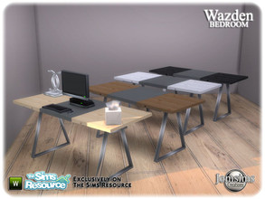 Sims 4 — Wazden bedroom desk by jomsims — Wazden bedroom desk