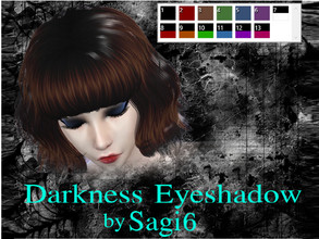 Sims 4 — Darkness Eyeshadow - Sagi6 by sagi6 — *Only females *13 swatches *Teen to elder *Base game mesh (you'll need the