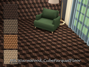 Sims 4 — MB-WarmWood_CubeParquetFloor by matomibotaki — MB-WarmWood_CubeParquetFloor, expressive wooden floor with depth