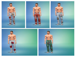 Sims 4 — Christmas Morning Pants by sweetheartwva — Christmas Morning Pants. There is also Matching Robes for Kids and