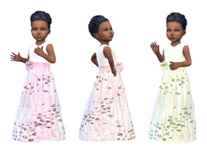Sims 4 — KeyCamz Toddler Dress 0430 by ErinAOK — Toddler Formal/Party Dress 9 Swatches