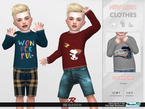 Sims 4 — Sweater Shirt 01 for toddler by remaron — Sweater shirt for toddler The Sims 4 (ReMaron_T_Sweater01_MD.package)