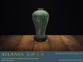Sims 4 — Atlanta Crackle Glaze Vase 2 by Padre — An Asian-inspired set of deco meshes