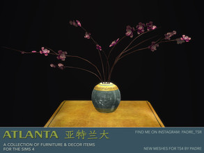 Sims 4 — Atlanta orb vase of flowers by Padre — An Asian-inspired set of deco meshes