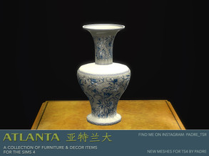 Sims 4 — Atlanta porcelain vase by Padre — An Asian-inspired set of deco meshes