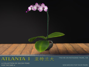 Sims 4 — Atlanta 1 Furniture and Deco orchids by Padre — An Asian-inspired set of furniture and deco meshes
