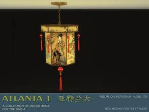 Sims 4 — Atlanta 1 Furniture and Deco traditional lantern by Padre — An Asian-inspired set of furniture and deco meshes