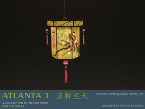Sims 4 — Atlanta 1 Furniture and traditional lantern vII longer by Padre — An Asian-inspired set of furniture and deco