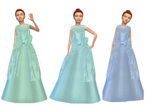 Sims 4 — KeyCamz Girl's Dress 0501 by ErinAOK — Girl's Formal/Party Dress 9 Swatches