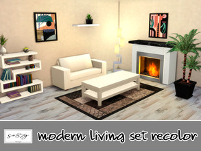Sims 4 — Modern Living set by so87g — - Bookshelf: Collection of 3 bookshelf. Cost : 300$ you can found it in