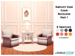 Sims 4 — Simplicit Ease Chair Recolour Part 1 by sharon337 — Recolour of The Simplicit Ease Chair in 8 different colours.