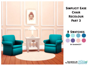 Sims 4 — Simplicit Ease Chair Recolour Part 3 by sharon337 — Recolour of The Simplicit Ease Chair in 8 different colours.