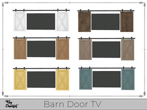 Sims 4 — This and That Barn Door TV by Chicklet — This set contains a little bit of this and some of that. Adding accent