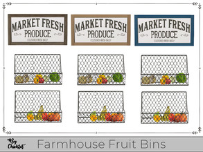 Sims 4 — This and That Farmhouse Fruit and Veggie Bins by Chicklet — This set contains a little bit of this and some of