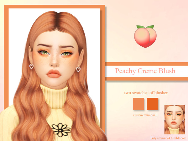 Sims 4 — Peachy Creme Blush by LadySimmer94 — PLEASE READ CREATOR NOTES BEFORE COMMENTING BGC 2 swatches Custom Thumbnail