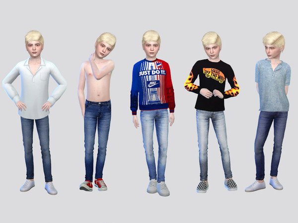 Sims 4 — Zamyr Jeans Boys by McLayneSims — TSR EXCLUSIVE Standalone item 8 Swatches MESH by Me NO RECOLORING Please don't