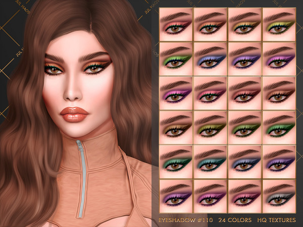 Sims 4 — EYESHADOW #110 by Jul_Haos — - CATEGORY: EYESHADOW - COLORS: 24 - SLIDERS COMPATIBLE - GENDER: FEMALE - HQ