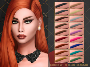Sims 4 — [MAXIS MATCH] EYEBROWS #20 by Jul_Haos — - CATEGORY: EYEBROWS - COLORS: 18 - GENDER: FEMALE - HQ TEXTURES -