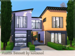 Sims 4 — Austin Bennett / No CC by nolcanol — Austin Bennett is a modern home with a pool in the garden and a spacious