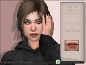 Sims 4 — Volatile Piercing by PlayersWonderland — .9 Swatches .HQ .Custom thumbnail +Custom specular Map