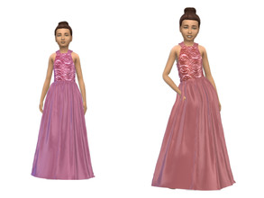 Sims 4 — Girl's Dress 0503 by ErinAOK — Girl's Formal/Party Dress 12 Swatches