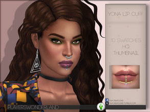 Sims 4 — Yona Lip Cuff by PlayersWonderland — .10 Swatches .HQ .Custom thumbnail +Custom specular Map