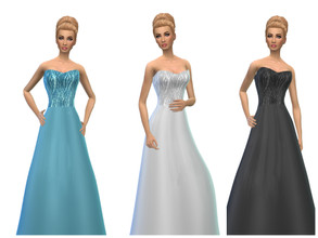 Sims 4 — ErinAOK Women's Dress 0503 by ErinAOK — Women's Formal/Party Dress 12 Swatches