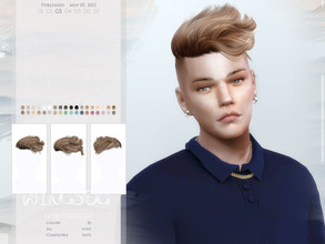 Sims 4 — WINGS-TO0503 by wingssims — Colors:36 All lods Compatible hats Hope you like it!