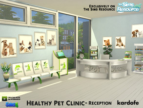 Sims 4 — kardofe_Healthy Pet Clinic Reception by kardofe — Veterinary clinic reception, with ten new meshes in different