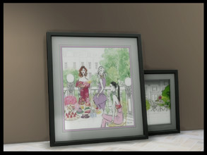 Sims 4 — A Pair of Megan Hess Paintings by seimar8 — A 8 swatch collection of Megan Hess Paintings. Part of the Megan