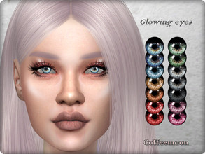 Sims 4 — Glowimg eyes N1 by coffeemoon — 14 color options for female and male: toddler, child, teen, young, adult, elder