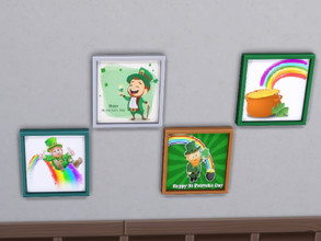 Sims 4 — Paintings Patrick's Day by julimo2 — Very beautiful paintings to celebrate Patrick's Day. (With mood energized)