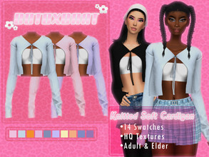 Sims 4 — [B0T0XBRAT] Knitted Soft Cardigan by B0T0XBRAT — Hi bunnies -HQ Texture -All Lods -Teen, Adult & Elder -Base