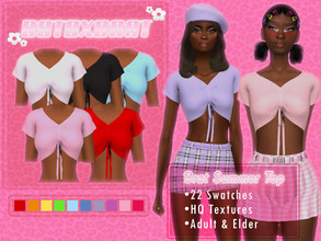 Sims 4 — [B0T0XBRAT] Brat Summer Top by B0T0XBRAT — Hi bunnies, here's a new piece I made for the summer.