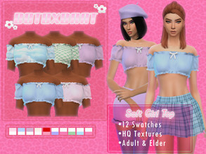 Sims 4 — [B0T0XBRAT] Soft Girl Top by B0T0XBRAT — Hi Bunnies! Here's a little piece I made and I think it turned out