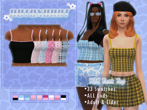 Sims 4 — [B0T0XBRAT] Y2K Tank Top by B0T0XBRAT — Hi Bunnies! this is an ooooold piece from July of last year, the mesh