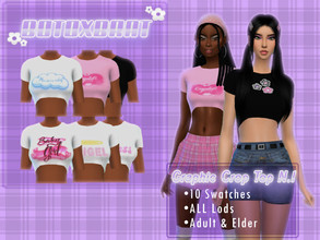 Sims 4 — [B0T0XBRAT] Graphic Tee N. 1 by B0T0XBRAT — Hi, bunnies! this is an old graphic tee I made some time ago. This