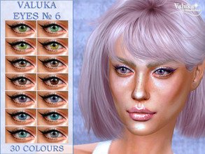 Sims 4 — Eyes N6 by Valuka — Costume make up category 30 colours All genders and ages Thumbnail for identification HQ