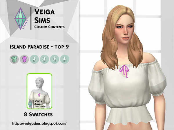 Sims 4 — Island Paradise - Top 9 by David_Mtv2 — I recreated many clothes from The Sims 3 Island Paradise EP to The Sims