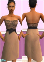 Sims 2 — Brown dress by bottledinsanity — 