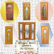 Sims 2 — Designer Doors - Series 6 by Raveena — A lovely set of 'one of a kind' custom designed doors. You will need